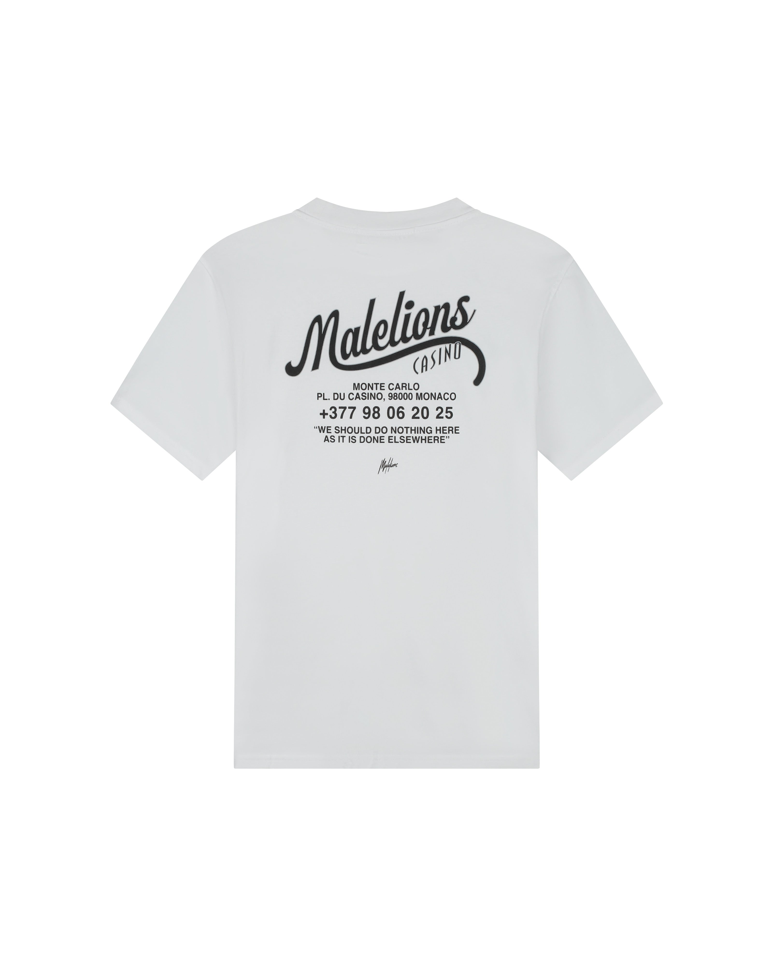 Malelions Men Casino T-Shirt | White