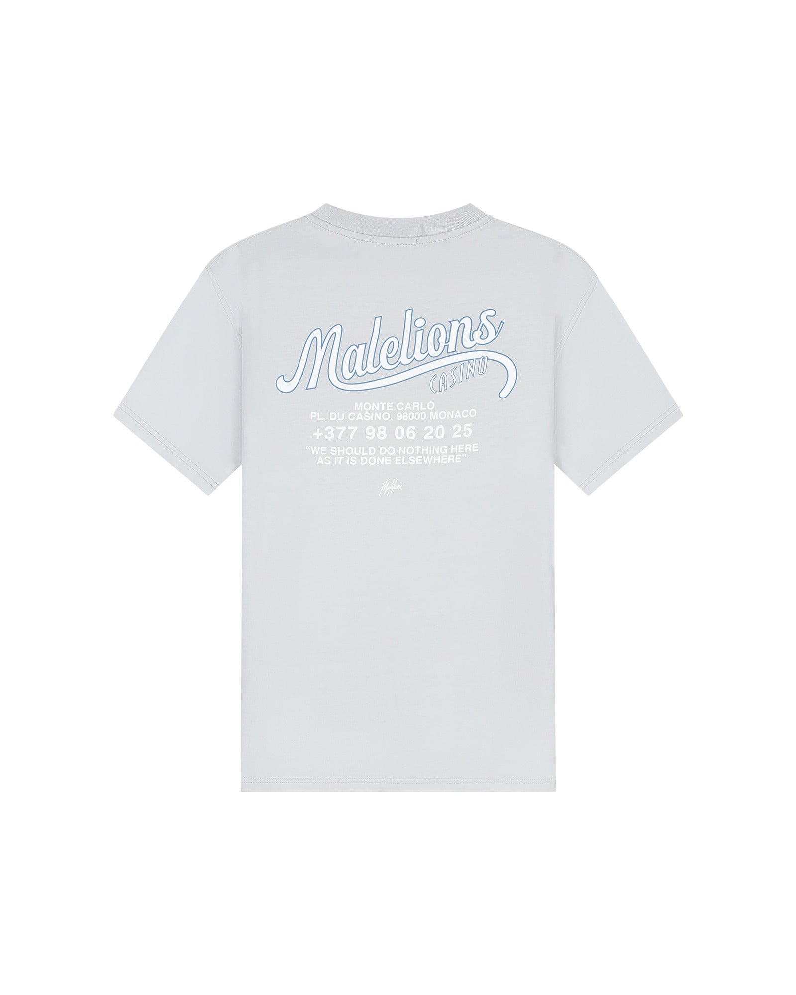 Malelions Men Casino T-Shirt | Ocean Grey
