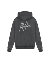 Malelions Men Chainstitch Signature Half Zip Hoodie | Acid Wash