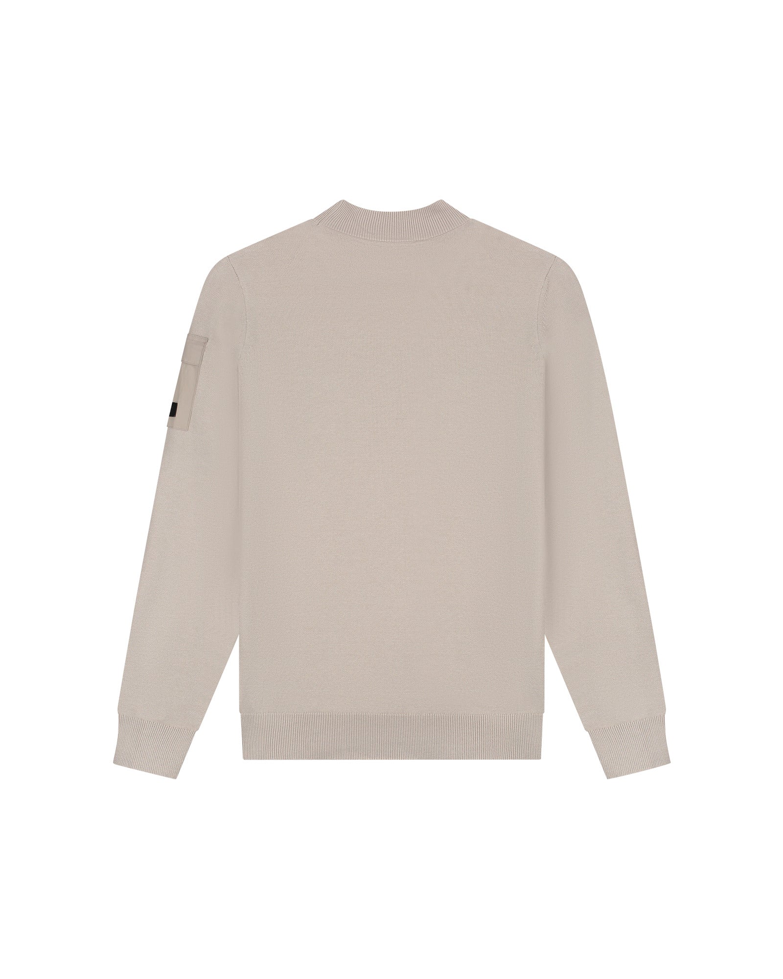 Malelions Herren Strickpullover mit Tasche und Stehkragen | Sand