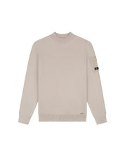 Malelions Herren Strickpullover mit Tasche und Stehkragen | Sand