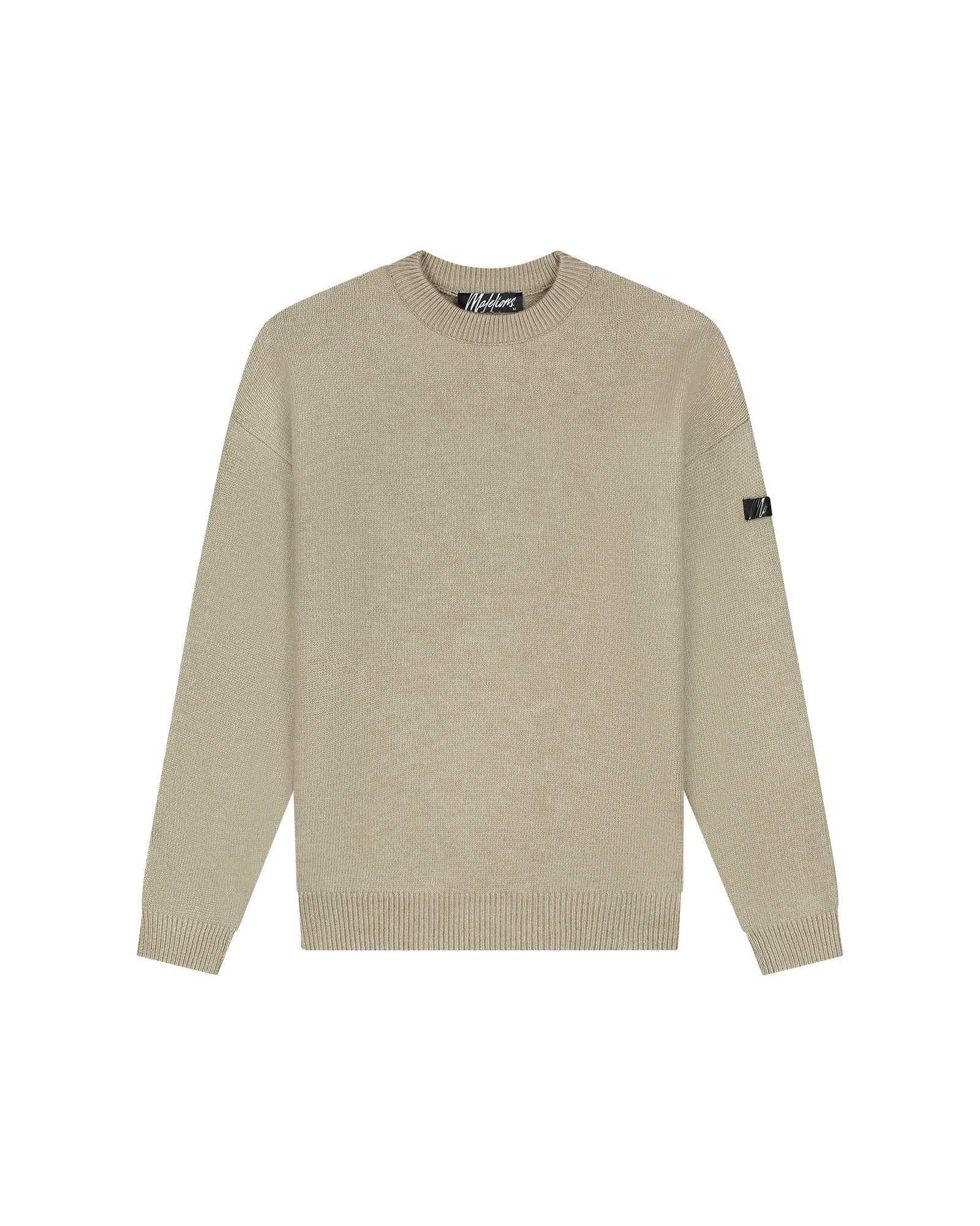 Malelions Herren Oversize-Strickpullover | Beige