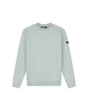 Malelions Herren Oversize-Strickpullover | Ozeangrau
