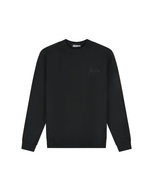 Malelions Herren Oversize-Strickpullover mit charakteristischem Muster | Schwarz