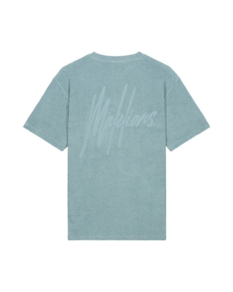 Malelions Men Signature Towelling T-Shirt | Light Blue