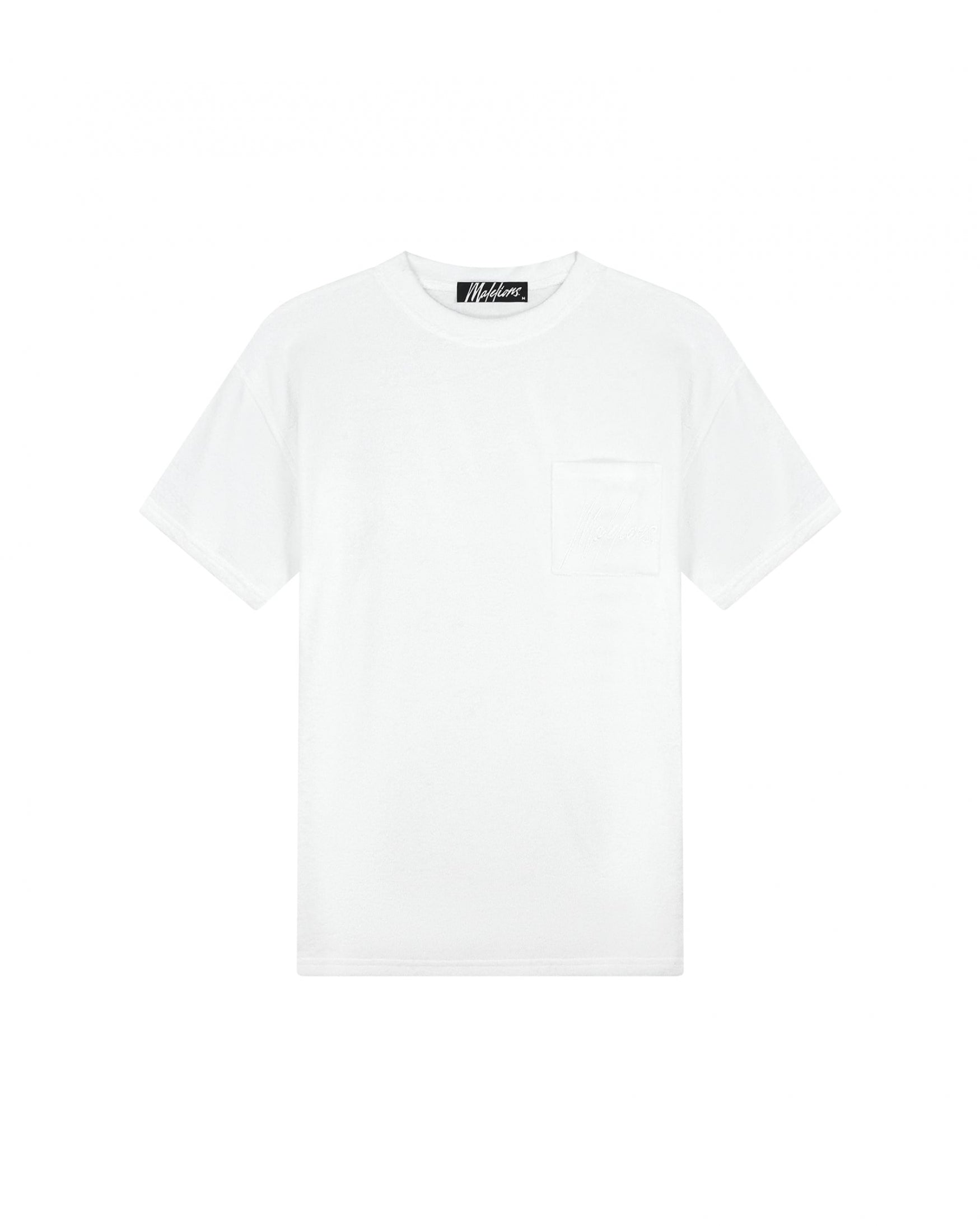  Malelions Men Signature Towelling T-Shirt | White