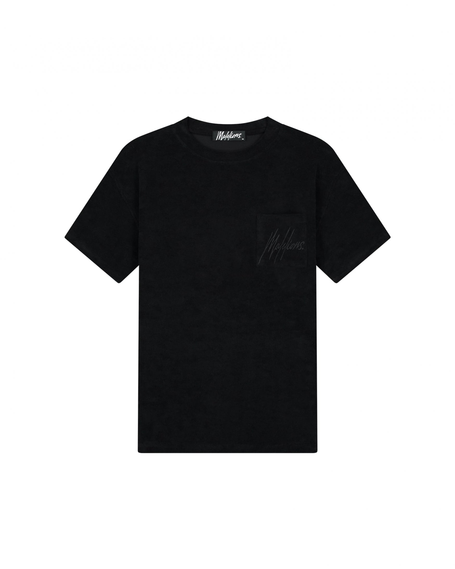  Malelions Men Signature Toweling T-Shirt | Black