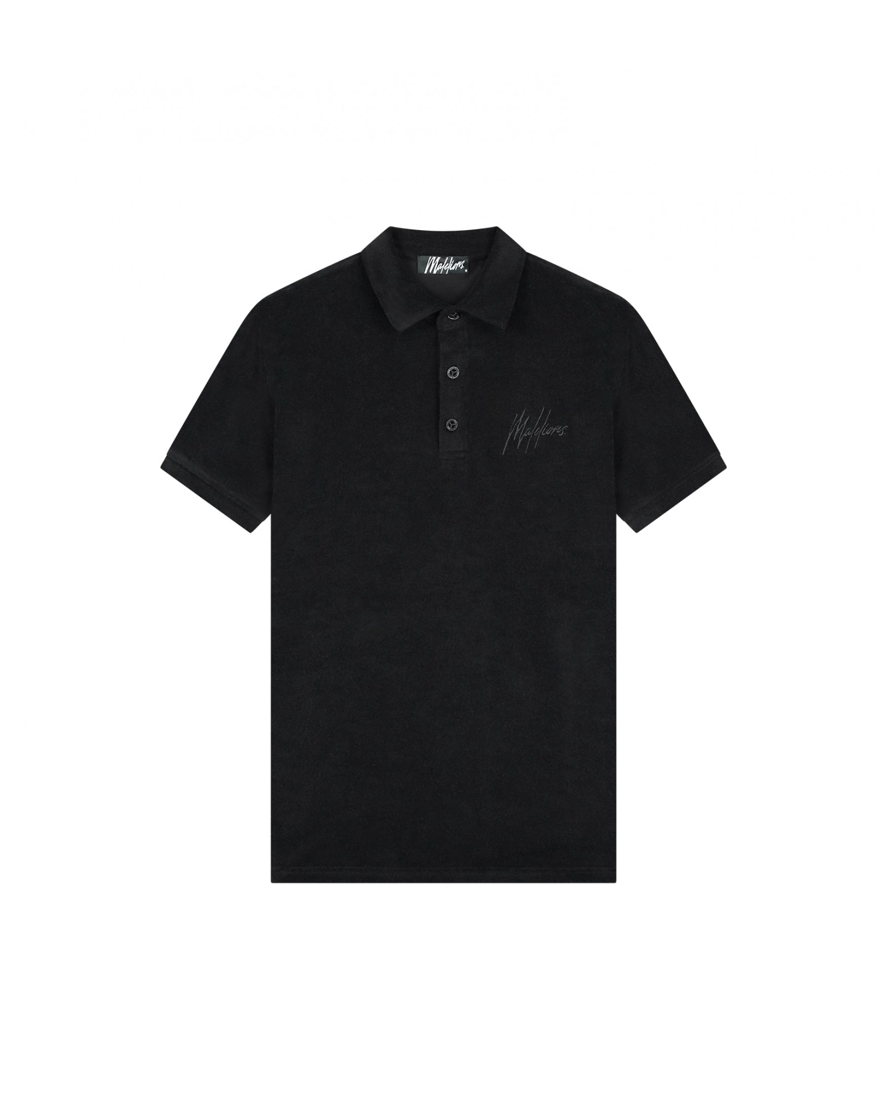  Malelions Men Signature Towelling Polo | Black