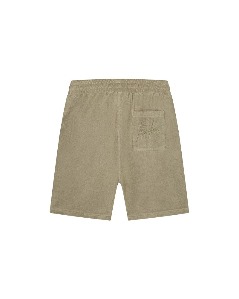 Malelions Men Signature Towelling Shorts | Dry Sage