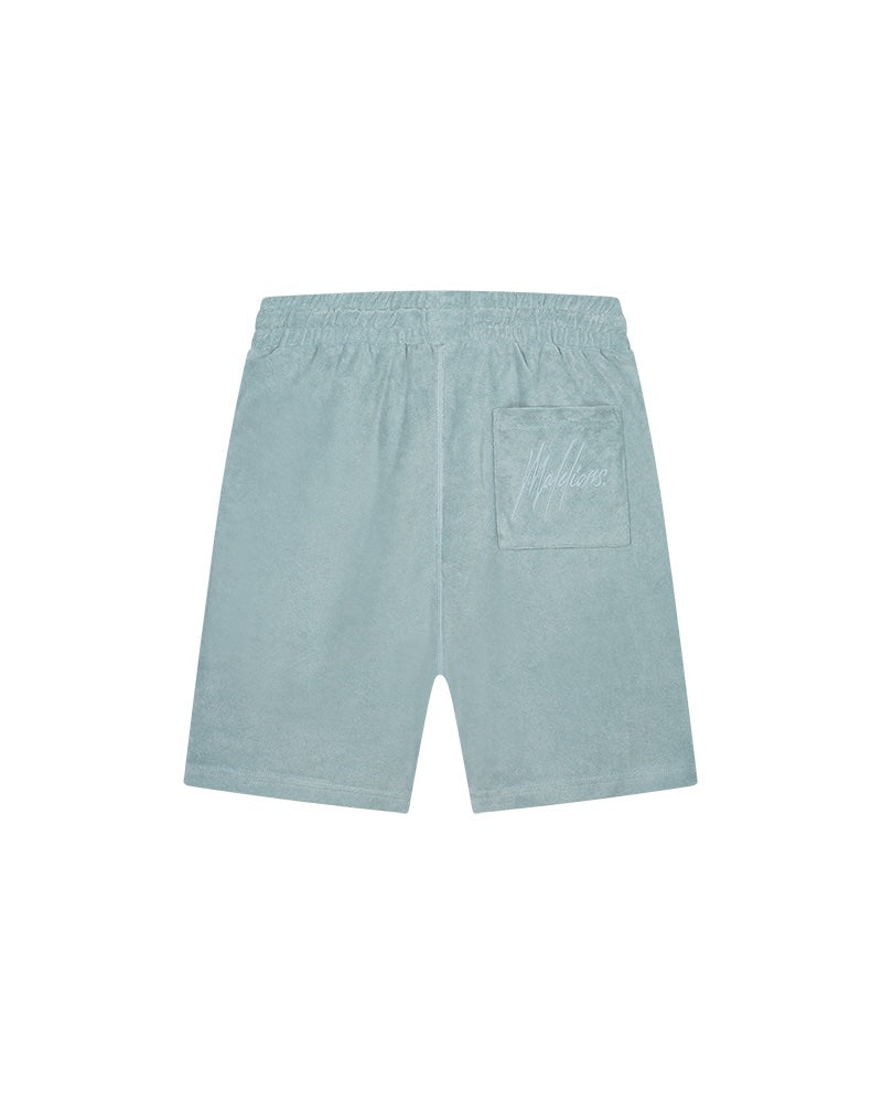 Malelions Men Signature Towelling Shorts | Light Blue