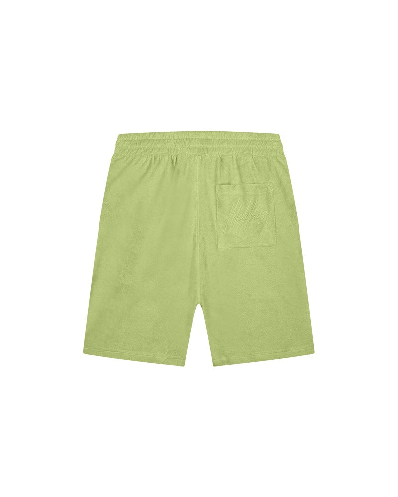 Malelions Men Signature Towelling Shorts | Light Green