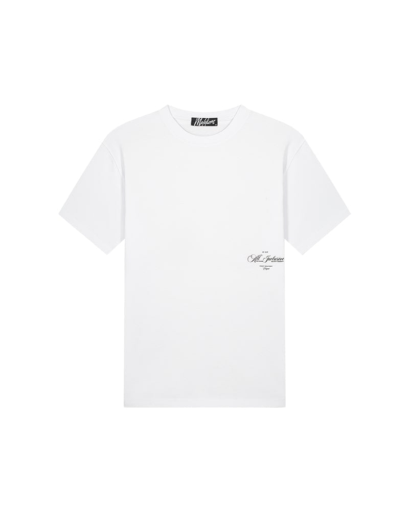  Malelions Men Resort T-Shirt | White/Black