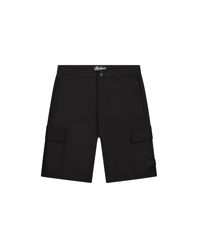  Malelions Men Cotton Cargo Shorts | Black