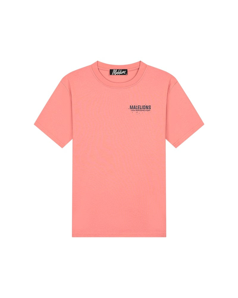  Malelions Men Worldwide Paint T-Shirt | Coral