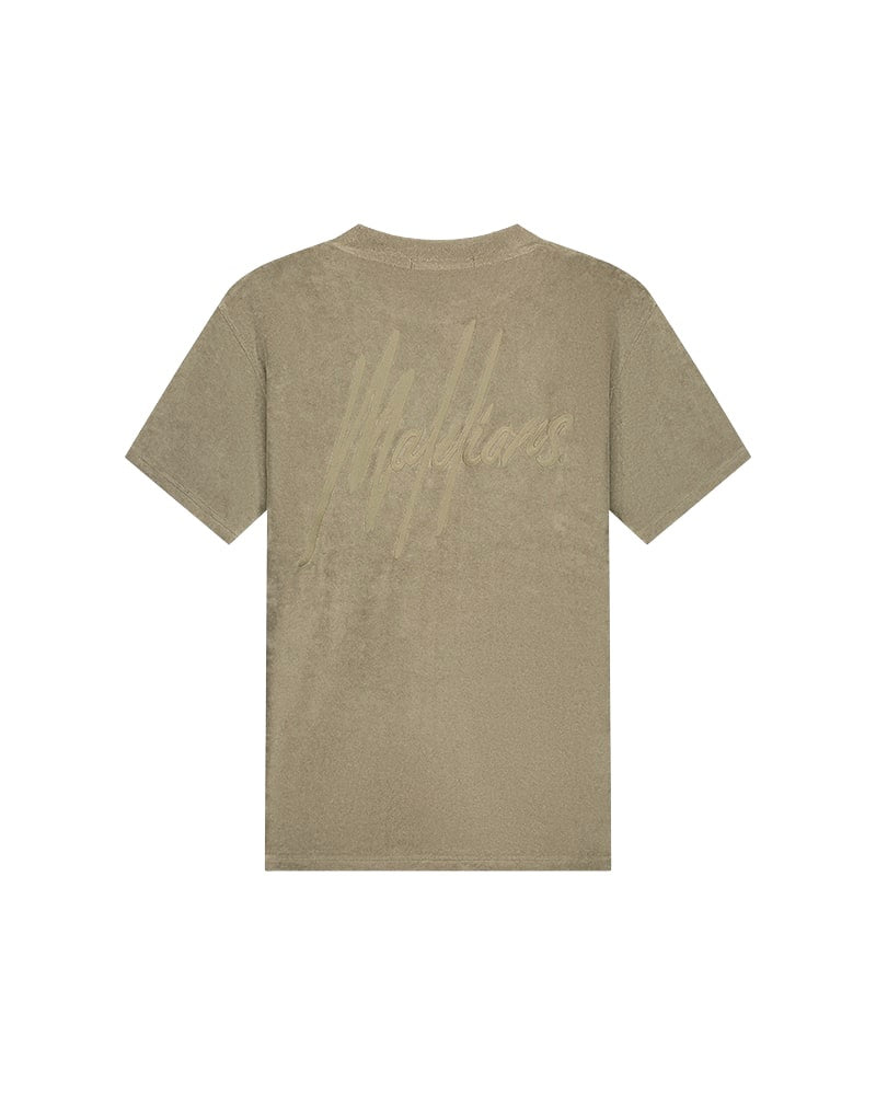 Malelions Men Signature Towelling T-Shirt | Dry Sage