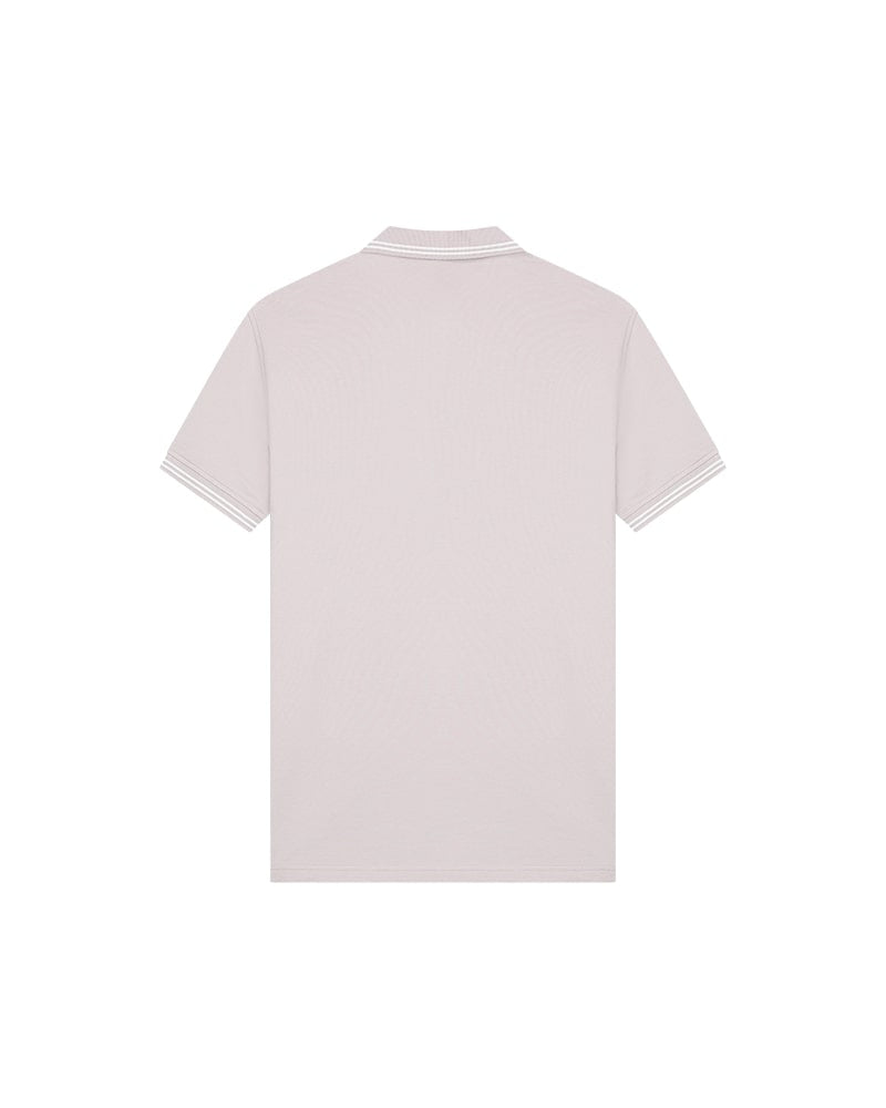 Malelions Men Signature Polo | Taupe/White