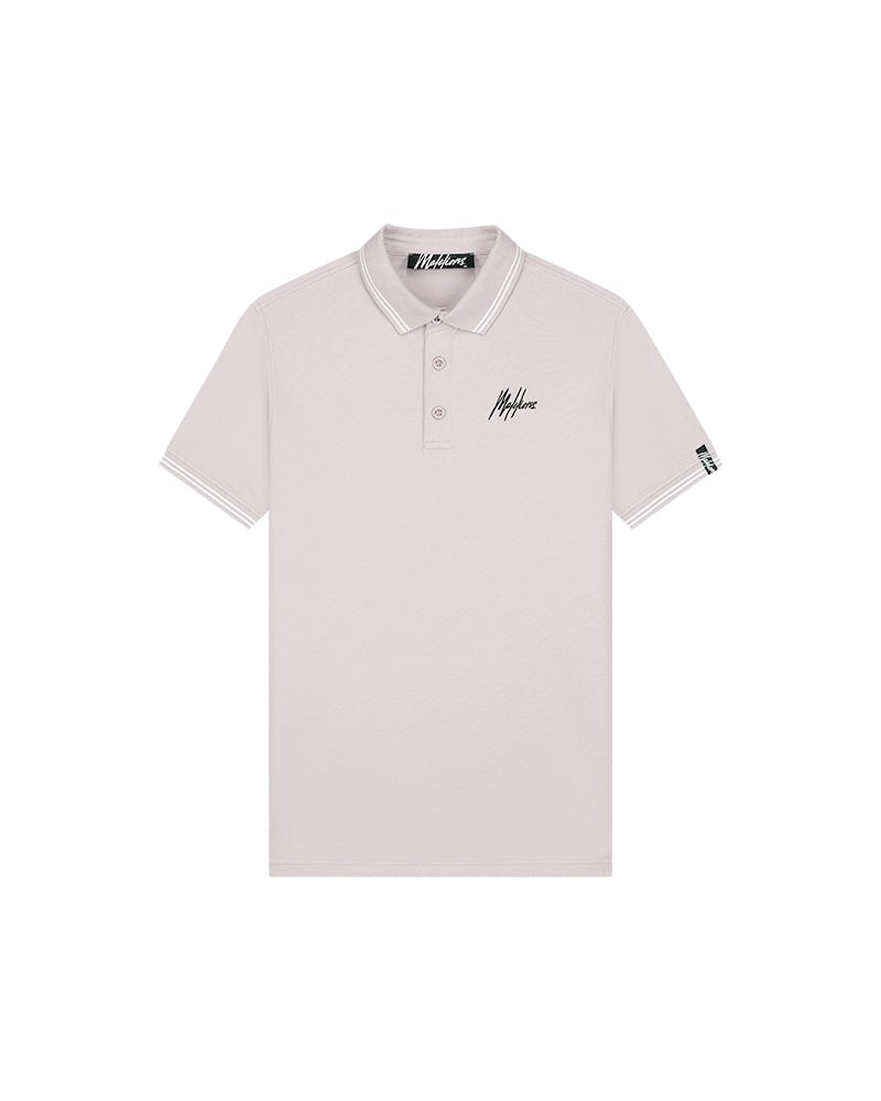  Malelions Men Signature Polo | Taupe/White