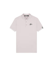 Malelions Men Signature Polo | Taupe/White