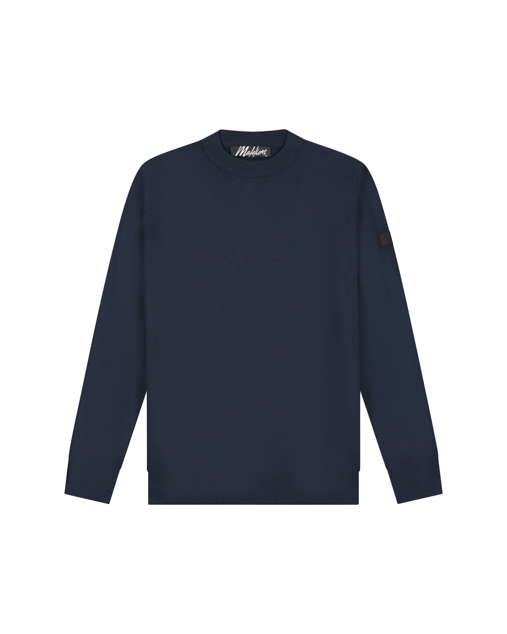  Malelions Men Knitted Crewneck | Navy