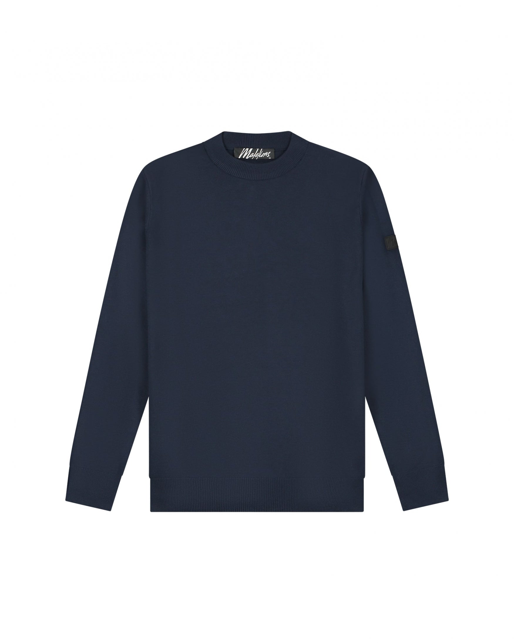  Malelions Men Knitted Crewneck | Navy