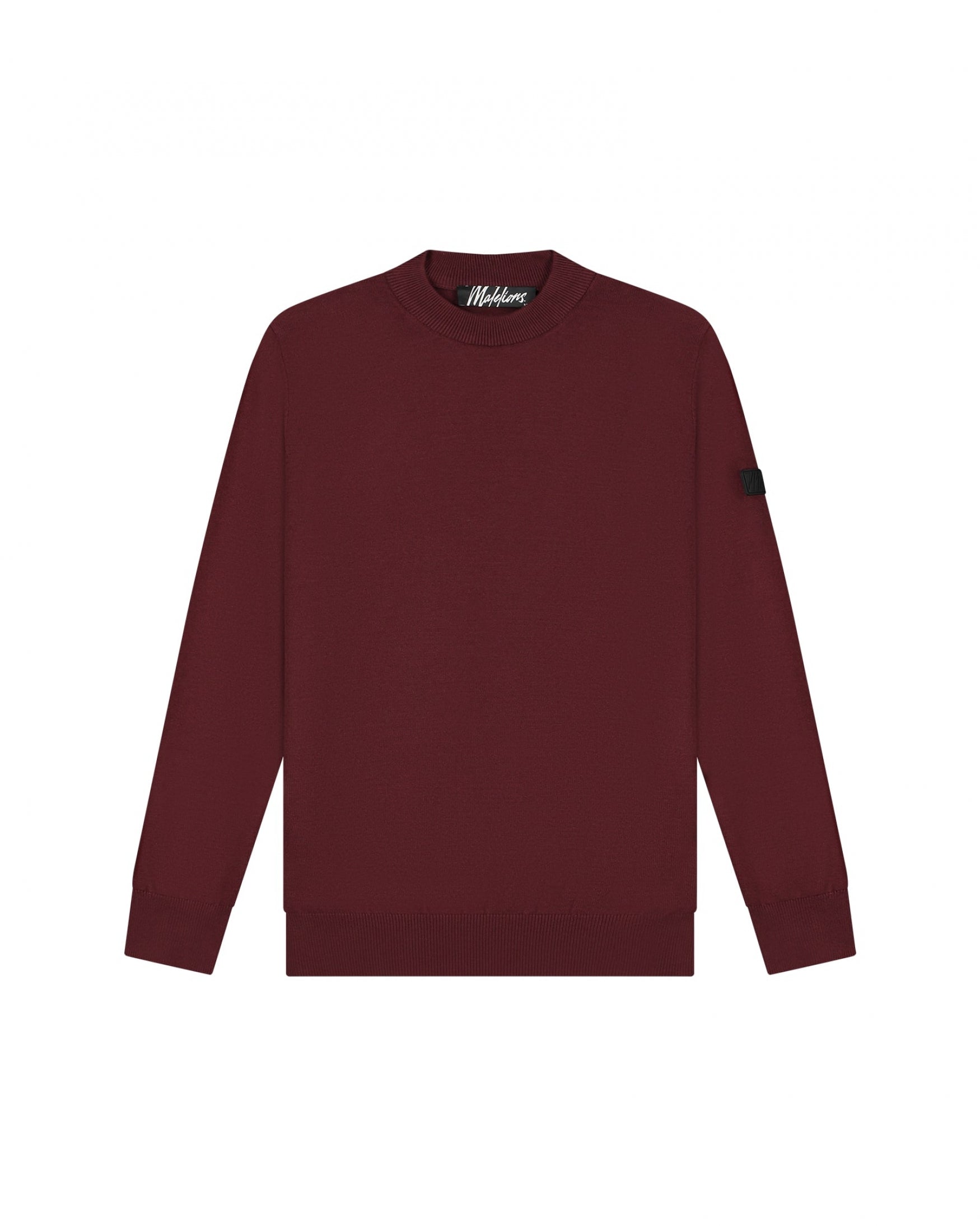  Malelions Men Knitted Crewneck | Burgundy