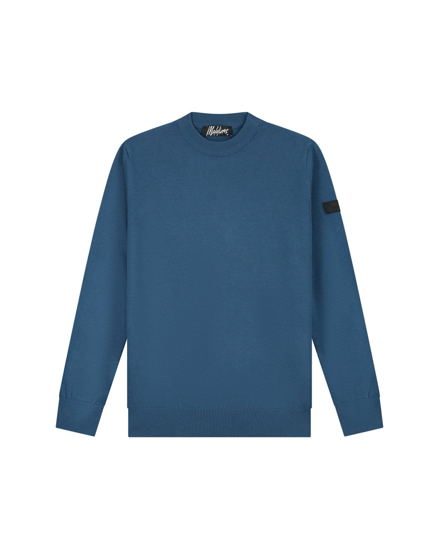  Malelions Men Knitted Crewneck | Blue Slate