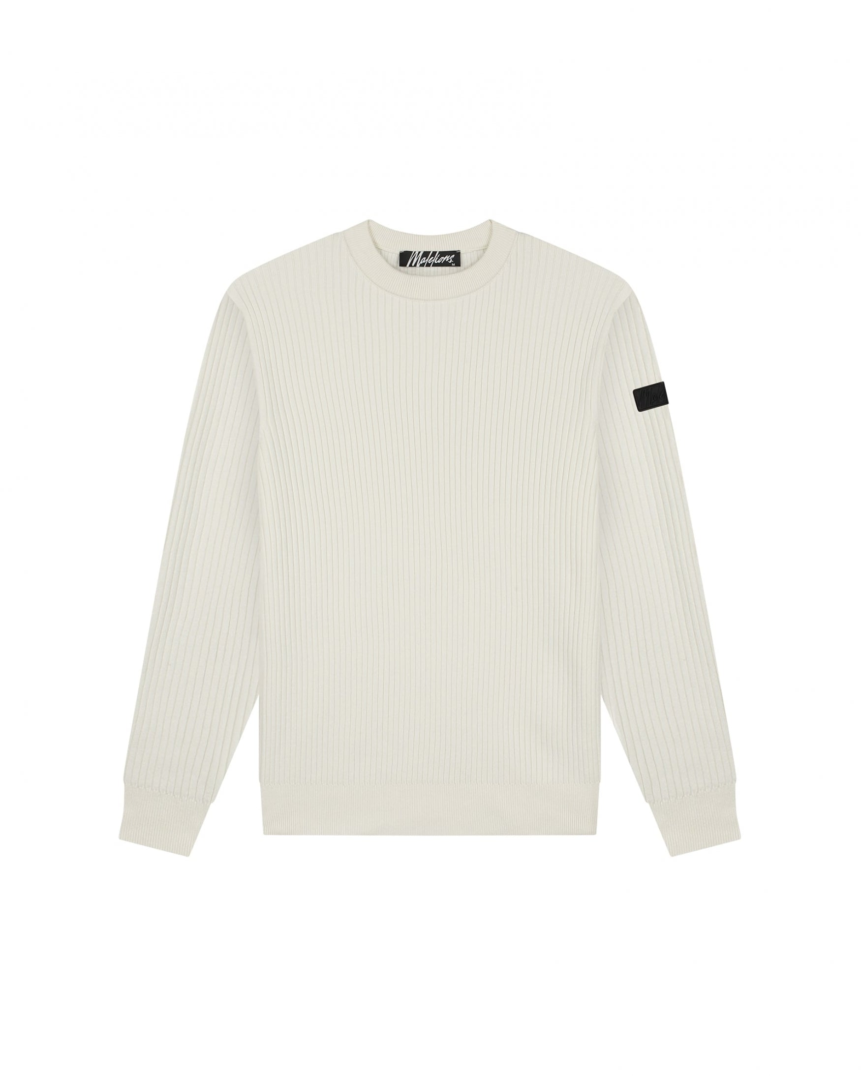  Malelions Men Rib Knitted Sweater | Off White