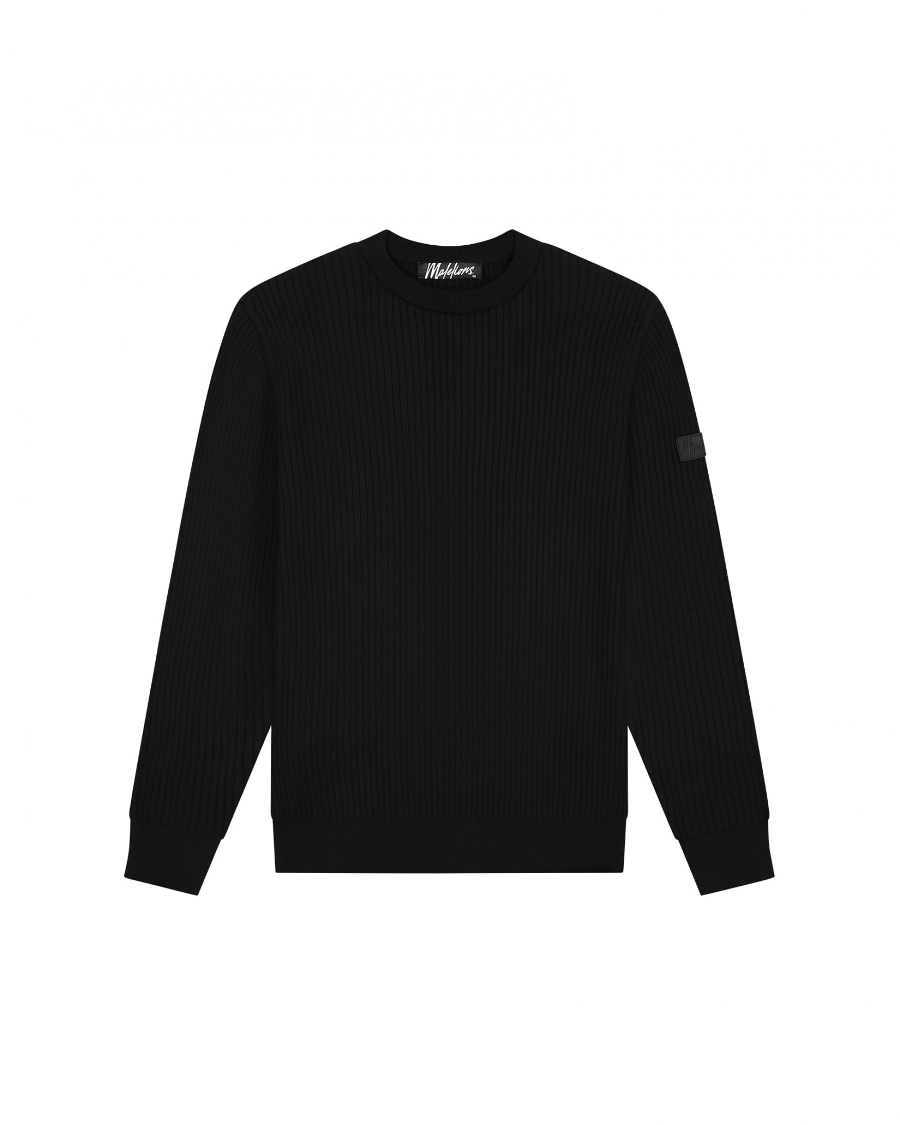  Malelions Men Rib Knitted Sweater | Black