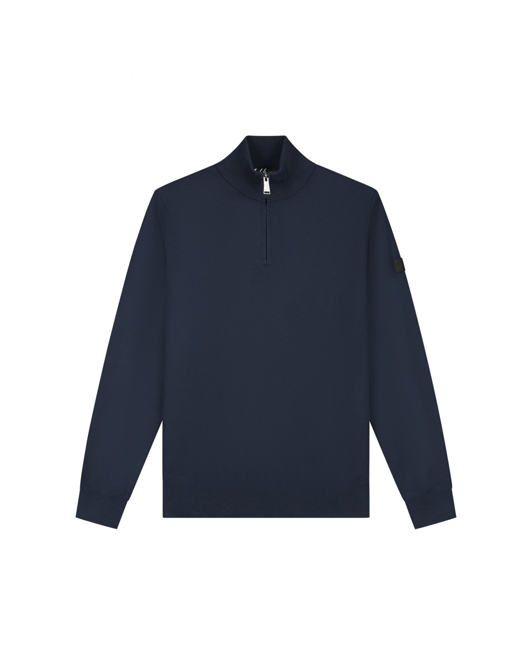  Malelions Men Knitted Quarter Zip | Navy