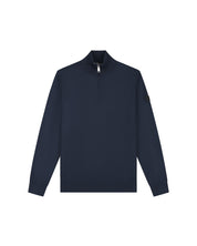 Malelions Men Knitted Quarter Zip | Navy