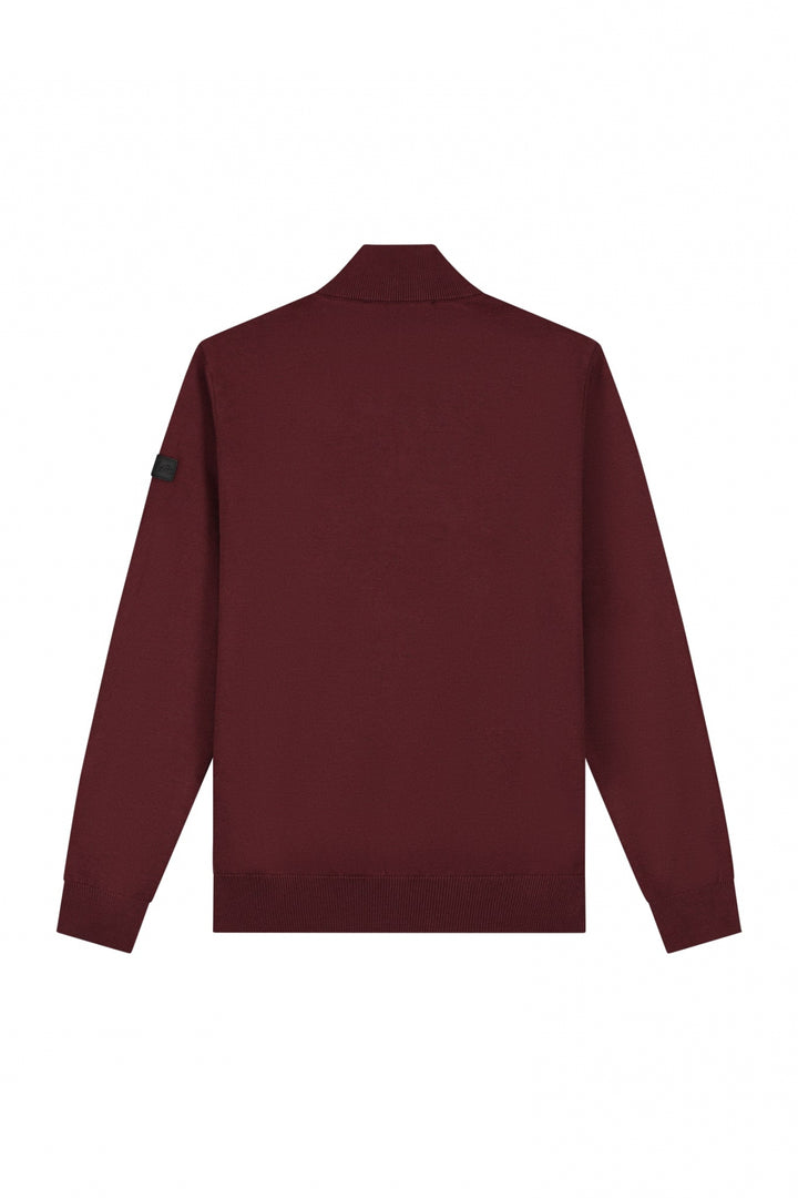 MM3-AW24-09_329_Malelions_Men_Knitted_Quarter_Zip_Burgundy_Back.jpg