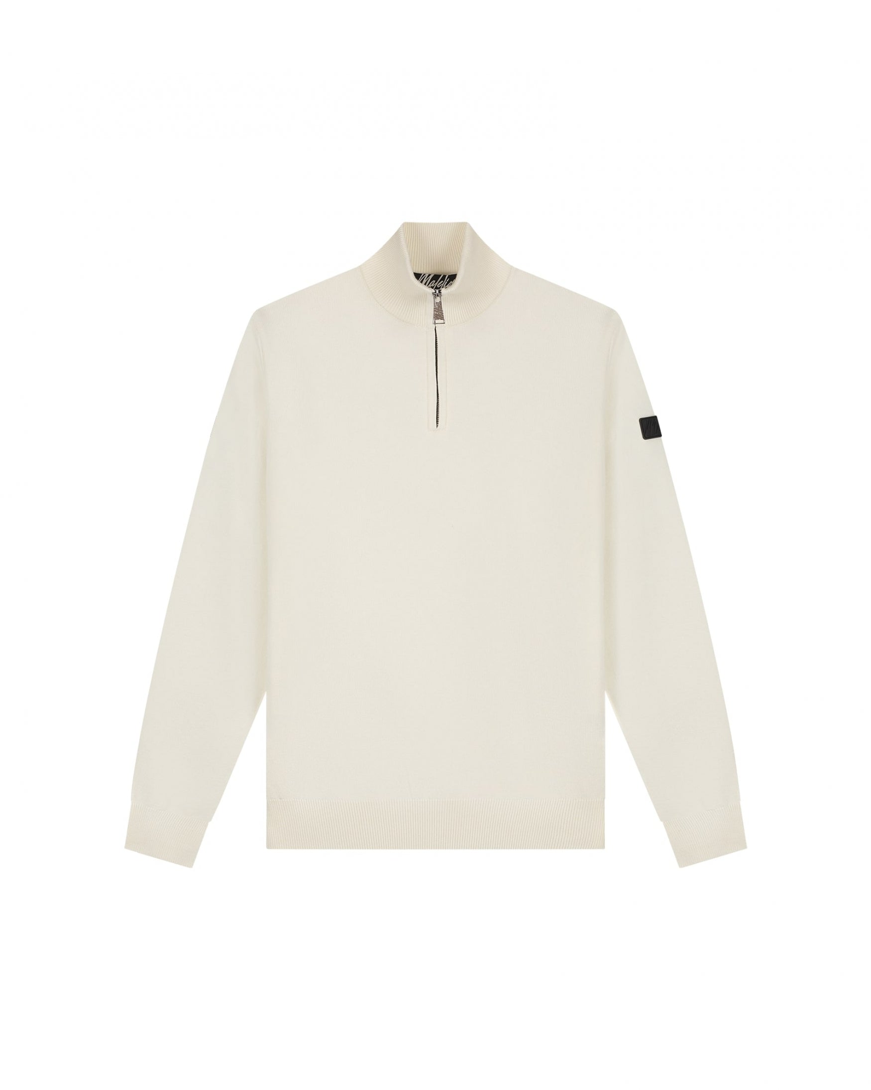  Malelions Men Knitted Quarter Zip | Off-White