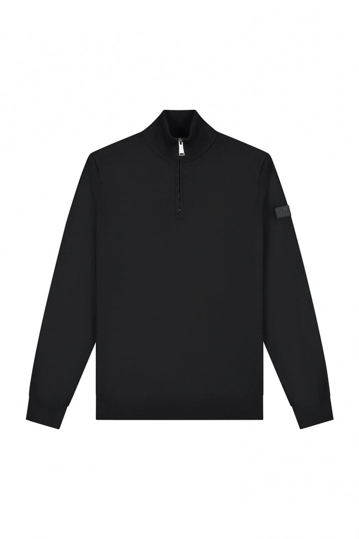 MM3-AW24-09_900_Malelions_Men_Knitted_Quarter_Zip_Black_Front.jpg