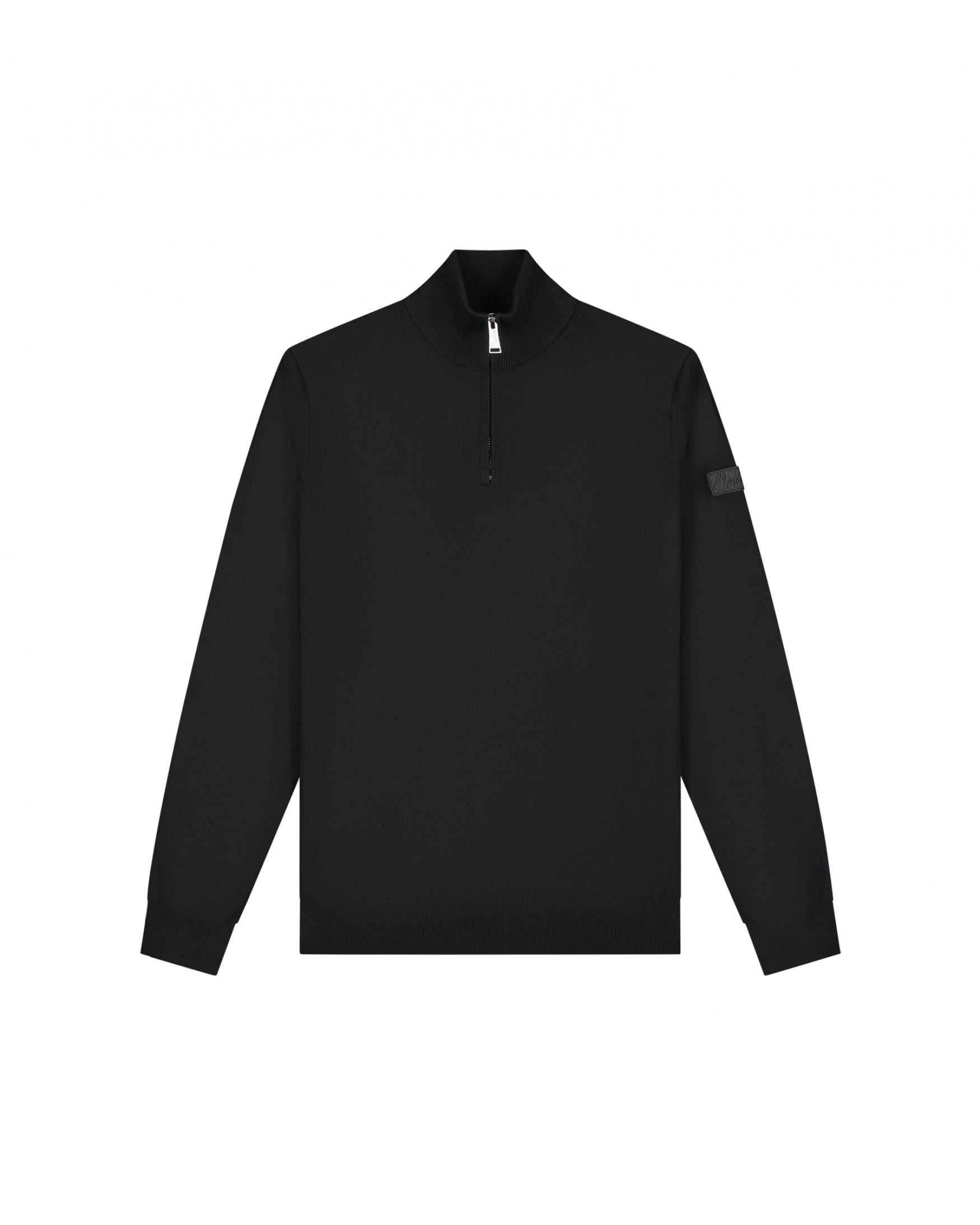 Malelions Men Knitted Quarter Zip | Black