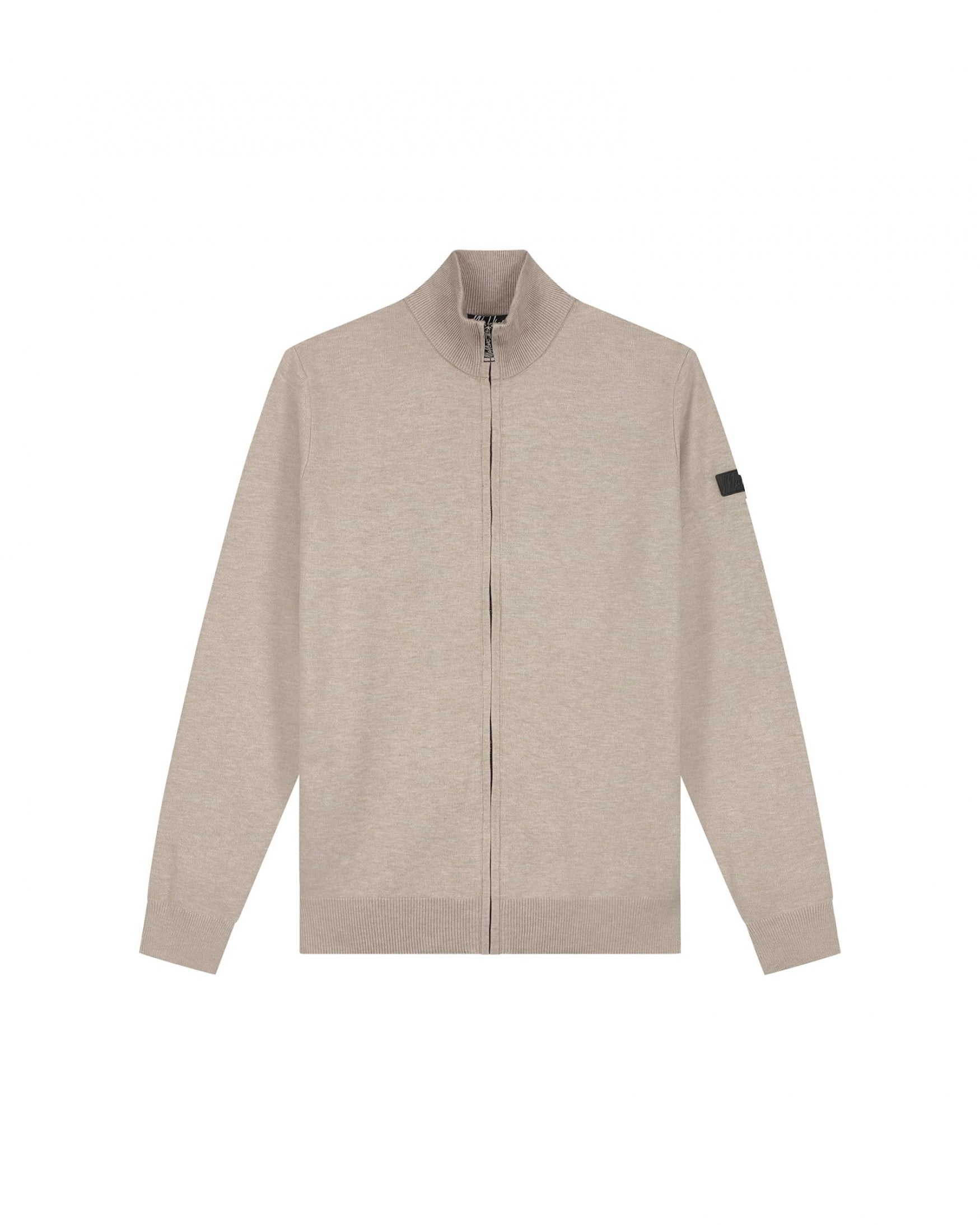  Malelions Men Knitted Zip Cardigan | Taupe