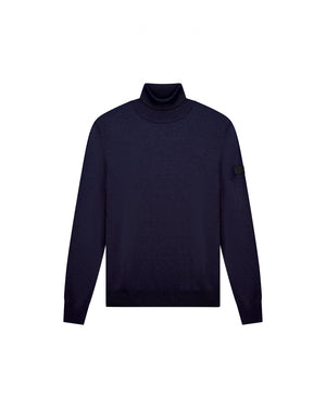 Malelions Men Knitted Turtleneck | Navy