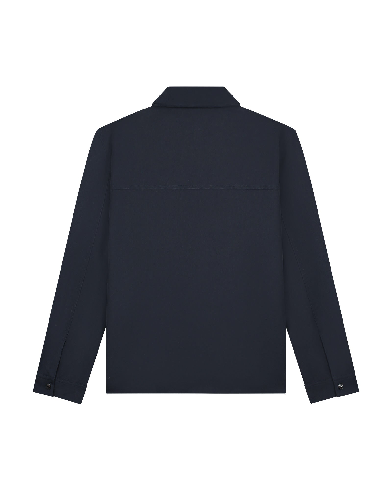 Malelions Men Textured Zip Overshirt | Navy