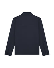 Malelions Men Textured Zip Overshirt | Navy