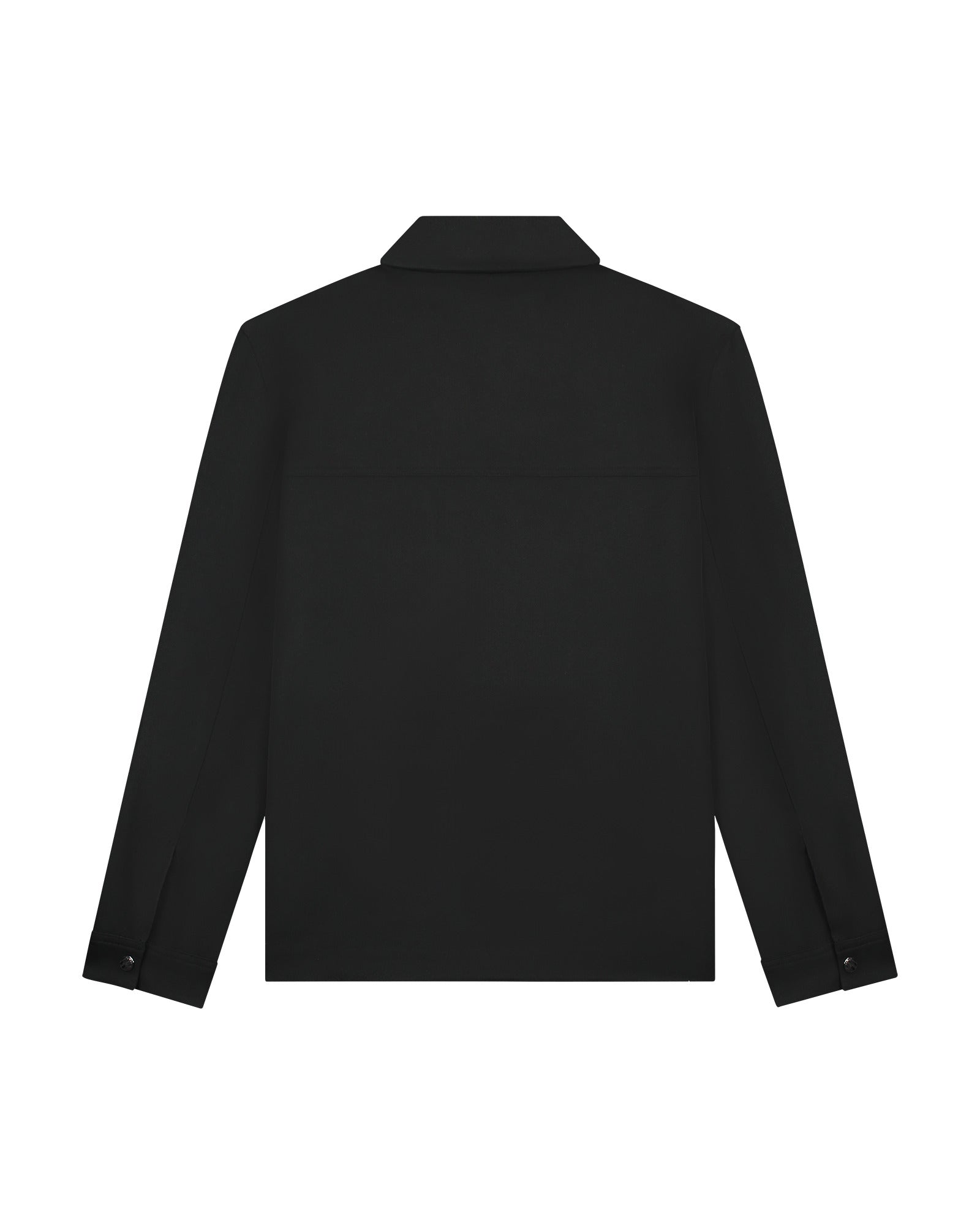 Malelions Men Textured Zip Overshirt | Black