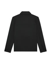 Malelions Herren-Overshirt mit strukturierter Oberfläche und Reißverschluss | Schwarz