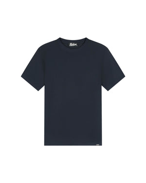 Malelions Men Textured T-Shirt | Navy