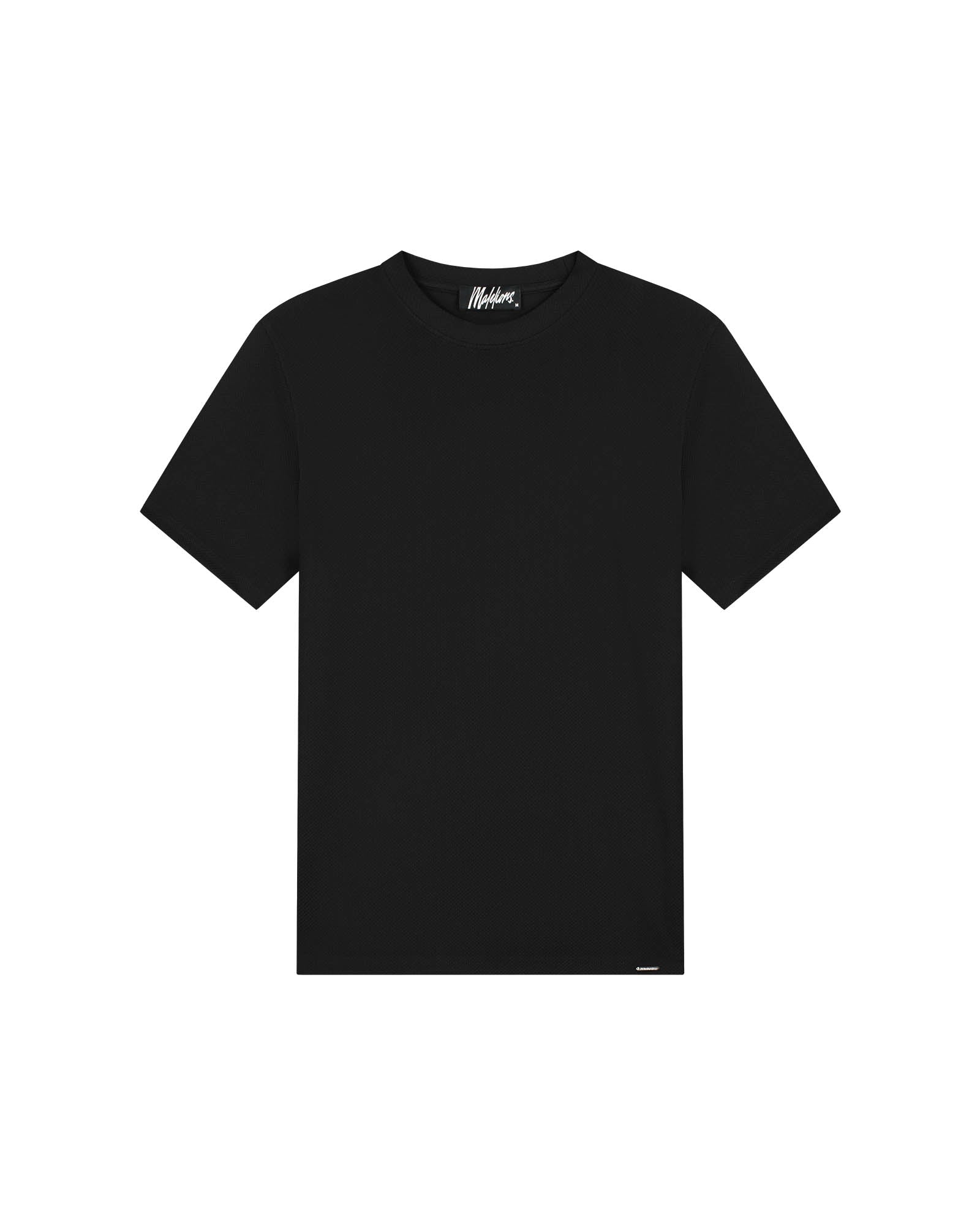 Malelions Men Textured T-Shirt | Black