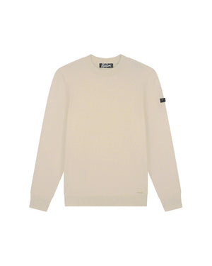 Malelions Men Knitted Crewneck | Light Taupe