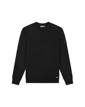 Malelions Men Knitted Crewneck | Black