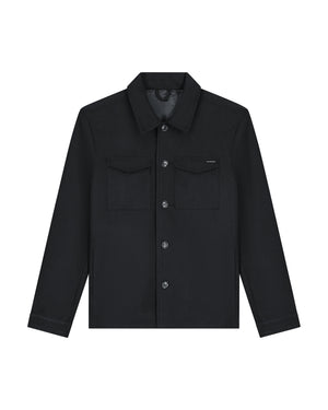 Malelions Men Wool Shacket | Black