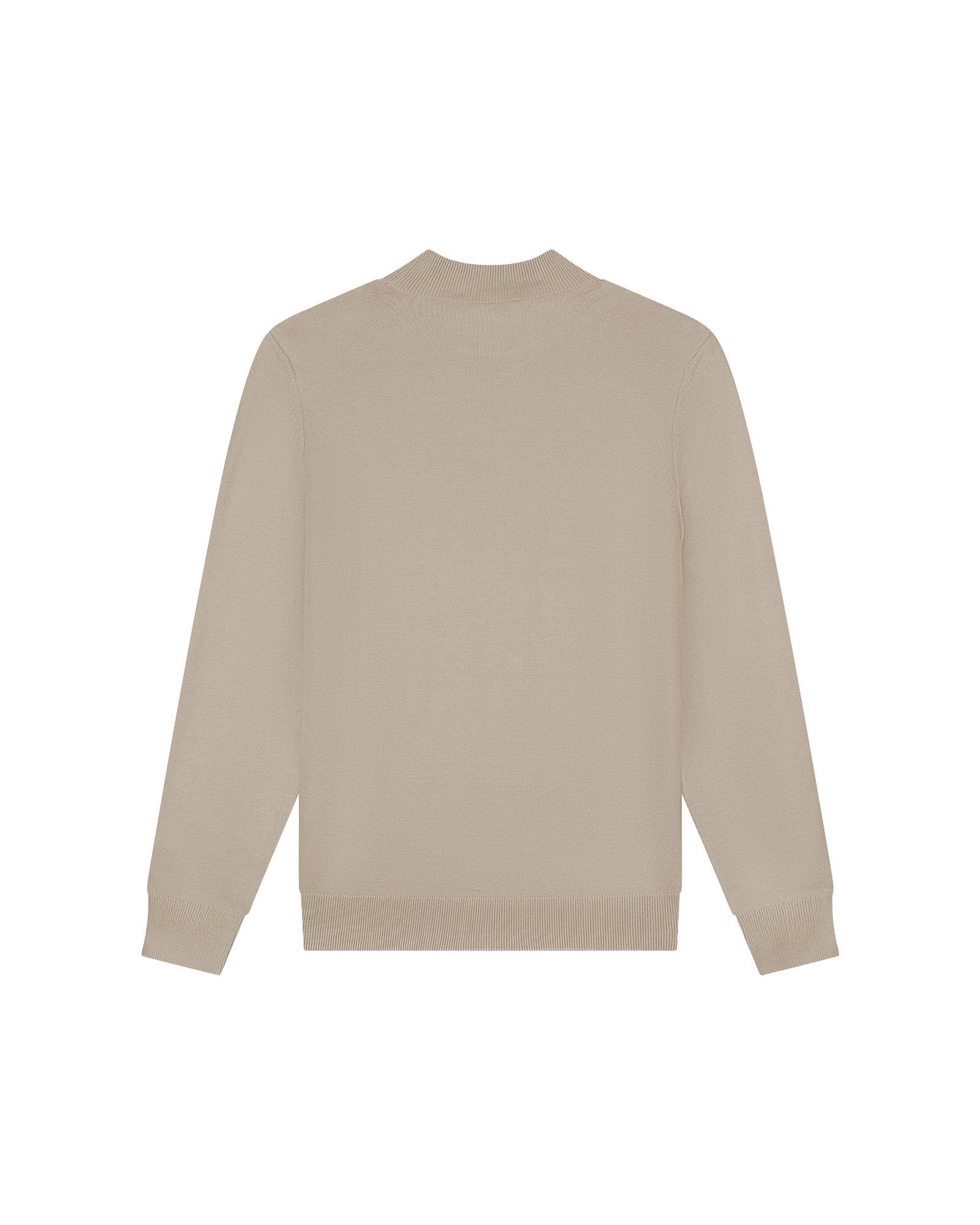 Malelions Men Knitted Mockneck Sweater | Sand