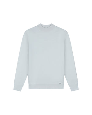 Malelions Men Knitted Mockneck Sweater | Ocean Grey