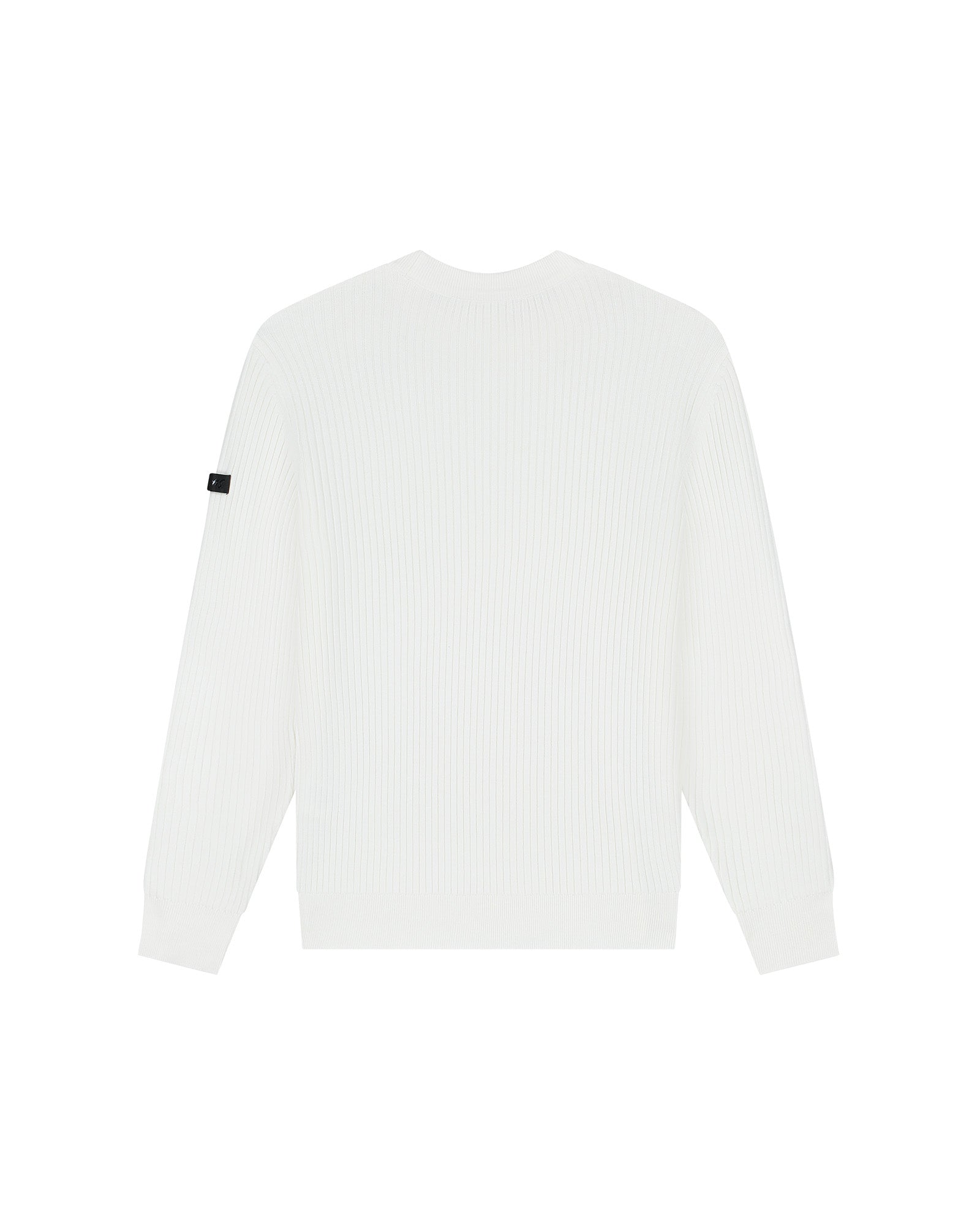 Malelions Men Knitted Rib Sweater | Off-White