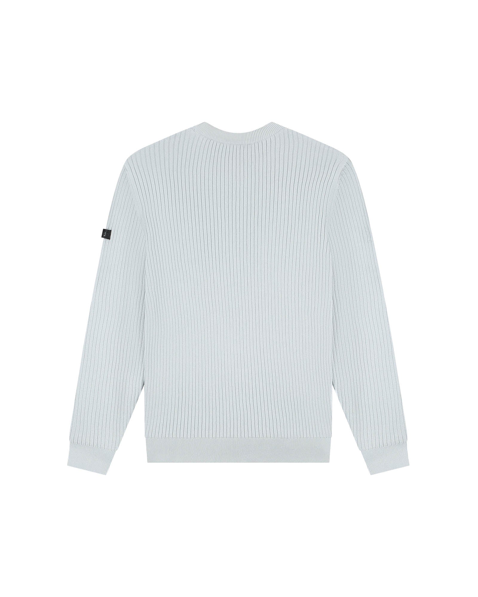 Malelions Men Knitted Rib Sweater | Ocean Grey