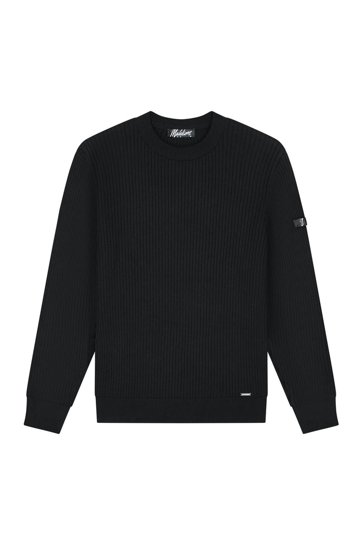 MM3-AW25-18_900_Malelions_Men_Knitted_Rib_Sweater_Black_Front.jpg